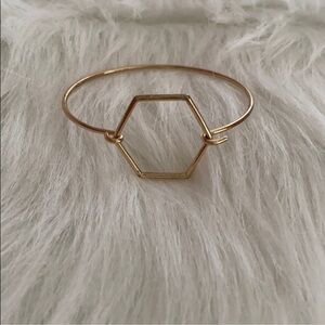 GOLD HEXAGON BRACELET